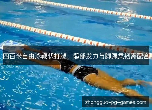 四百米自由泳鞭状打腿,髋部发力与脚踝柔韧需配合 四百米自由泳鞭状打腿,髋部发力与脚踝柔韧需配合